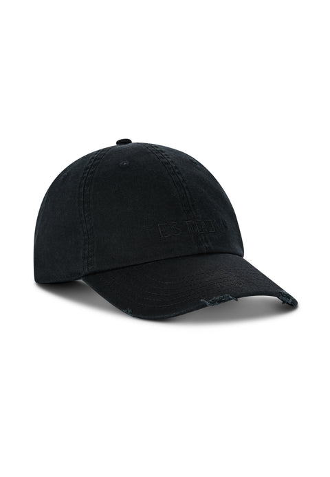 BLACK DESTROYED BASECAP