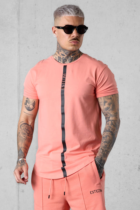 BURNTCORAL STRIPE TEE