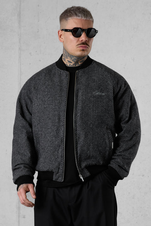 GREY SHADOW BOMBER JACKET