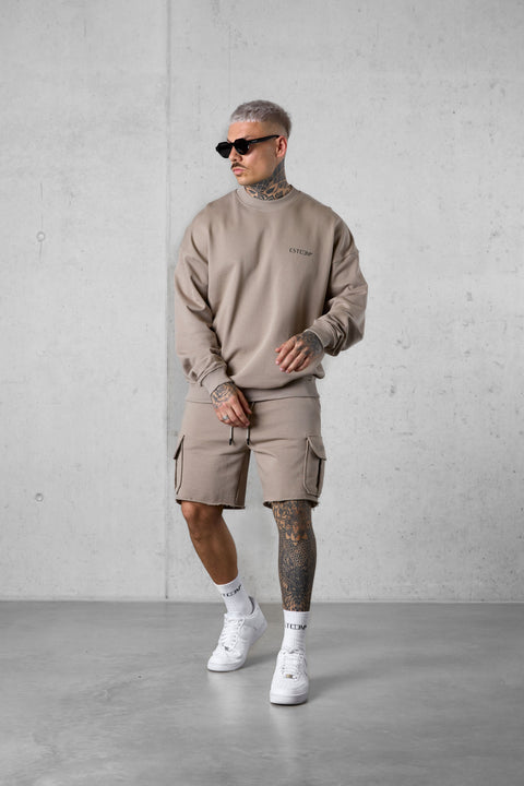 VINTAGEKHAKI DISCREET CARGO SWEATSHORTS