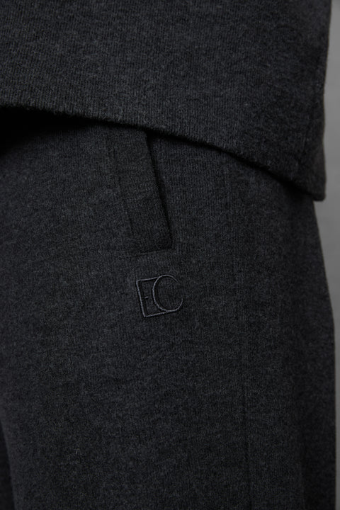 ANTHRACITE MELANGE COMFY LOOSE SWEATPANTS