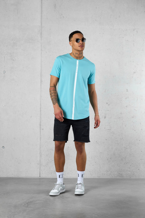 AQUA STRIPE TEE