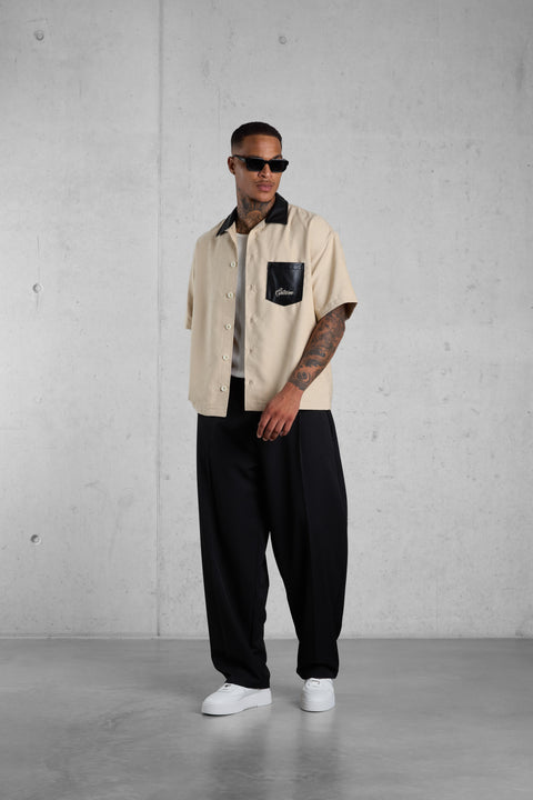 BLACK BARREL PANTS