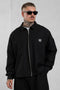 BLACK ICON ZIP OVERSHIRT