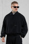BLACK NYLON TRACKJACKET