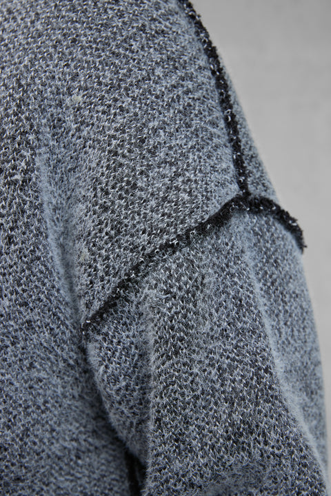 BLACK REVERSIBLE KNIT SWEATER