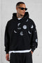BLACK SILENT MOTION MOON OVERSIZED HOODIE