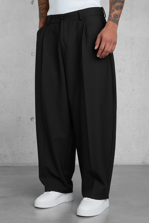 BROWN BARREL PANTS
