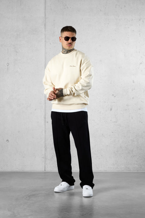 BEIGE FINESSE OVERSIZED SWEATER