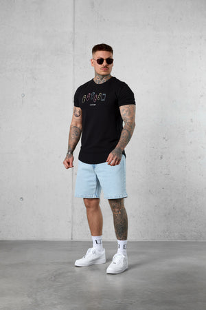 BLACK COLORED BLOWN-UP TEE