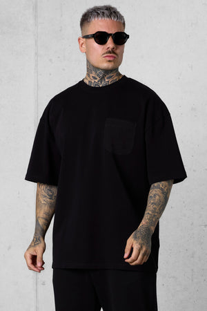 BLACK ICON POCKET OVERSIZED TEE