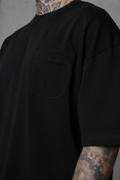 BLACK ICON POCKET OVERSIZED TEE