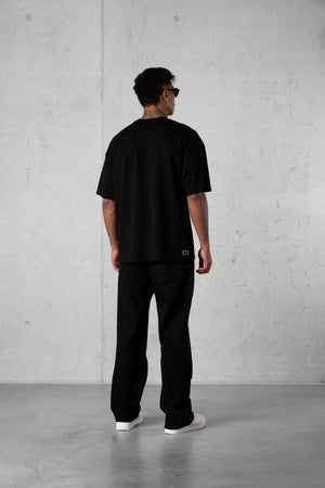 BLACK MIXED COLORS ESSENTIAL OVERSIZED TEE