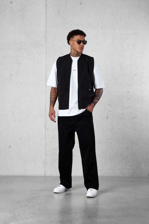 BLACK NYLON VEST