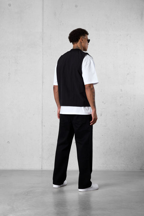 BLACK NYLON VEST