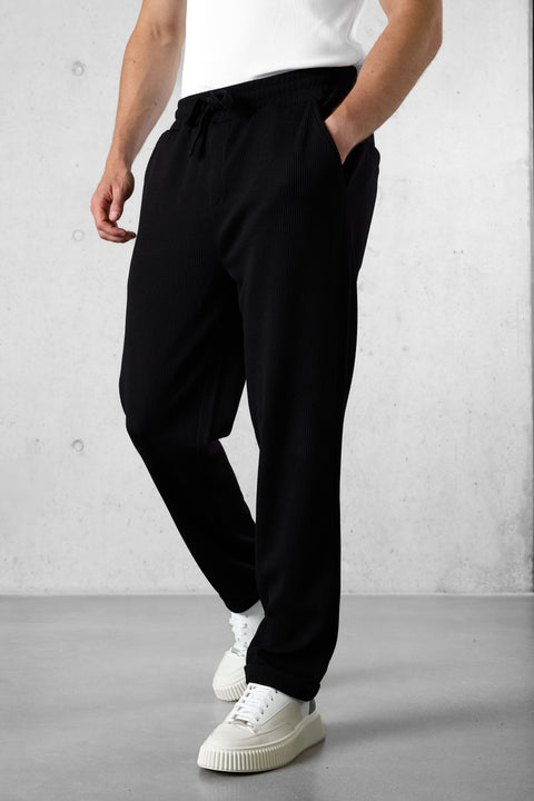 BLACK RUFFLES PANTS
