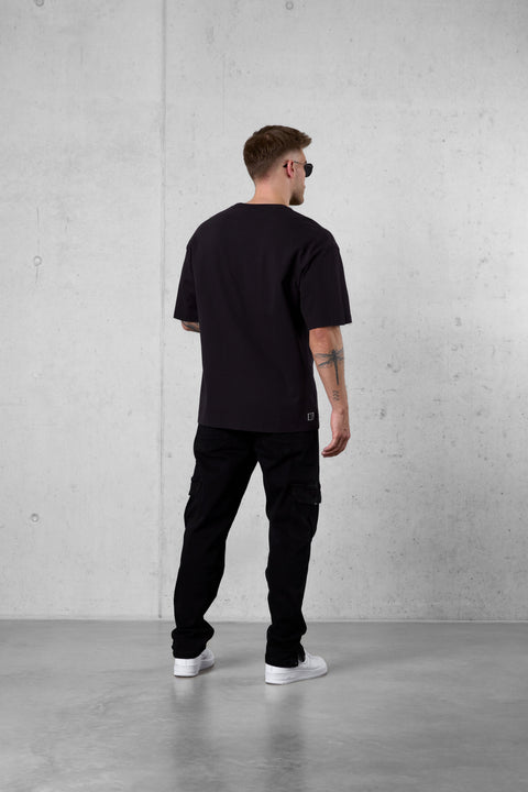 BLACK CURVE OVERSIZED TEE