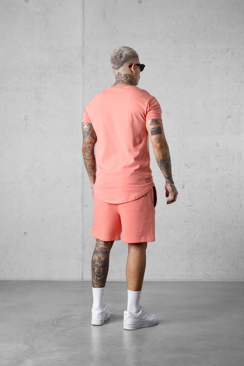 BURNTCORAL STRIPE TEE