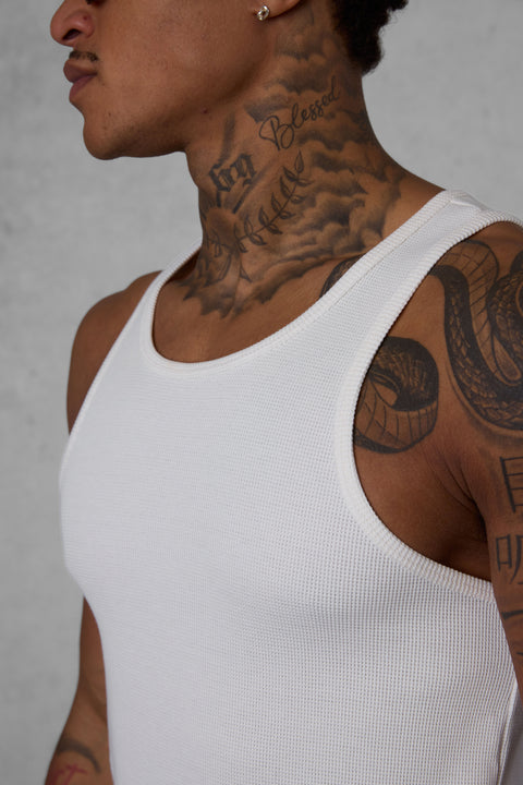 COCONUT WAFFLE TANK TOP