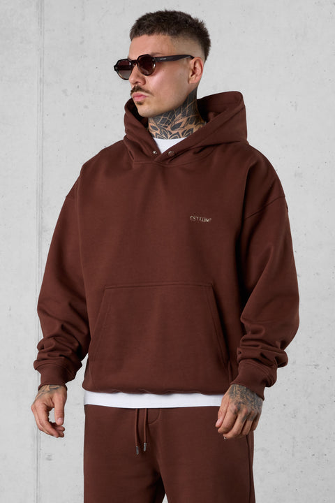 DOWNTOWNBROWN ESSENTIAL OVERSIZED HOODIE