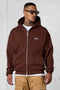 DOWNTOWNBROWN SIGNATURE OVERSIZED ZIP HOODIE