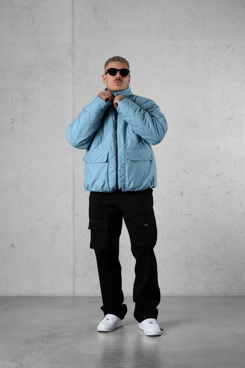 FROSTBLUE DIAMOND PUFFER JACKET