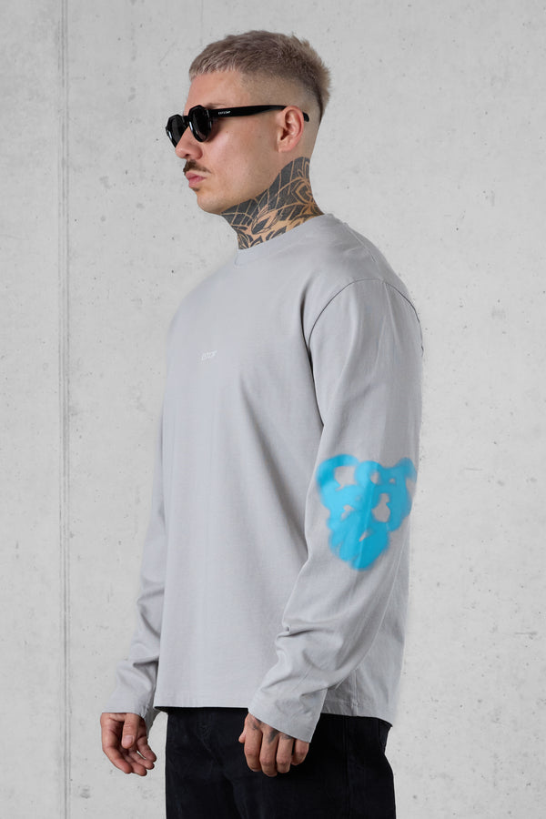 GREY ICED BLURRED HEARTS LONGSLEEVE