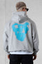 GREY ICED BLURRED HEARTS OVERSIZED HOODIE