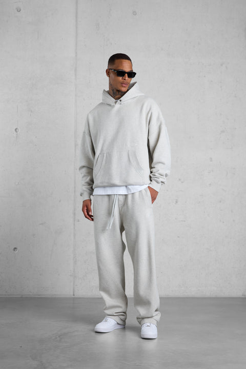 GREY MELANGE SIGNATURE OVERSIZED HOODIE