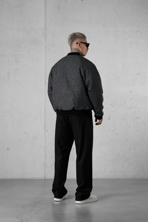 GREY SHADOW BOMBER JACKET