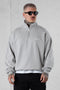 GREY SIGNATURE HALFZIP OVERSIZED SWEATER