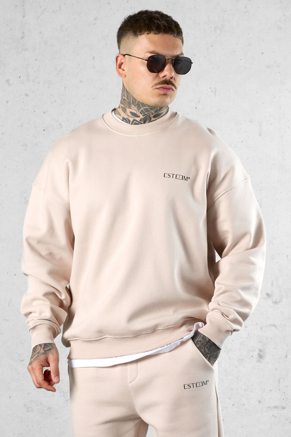 GREIGE DISCREET OVERSIZED SWEATER