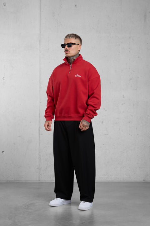 LAVARED SIGNATURE OVERSIZED HALFZIP SWEATER