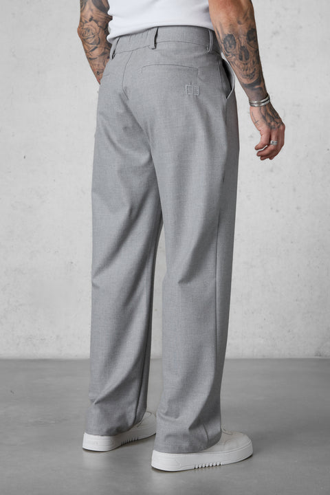 LIGHTGREY WIDE TAILORED PANTS