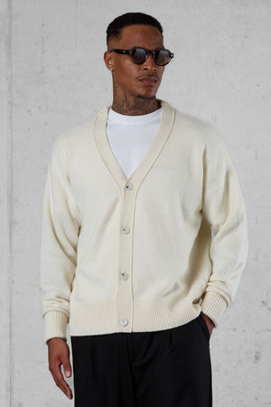 OFFWHITE OVERSIZED KNIT CARDIGAN