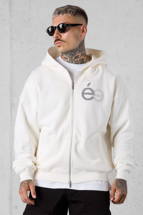 OFFWHITE SP APPLIQUÉ OVERSIZED ZIP HOODIE