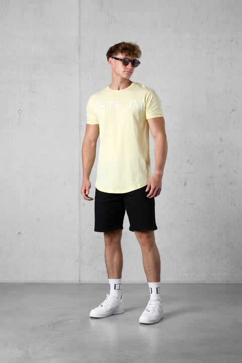 PASTELYELLOW LETTERING TEE