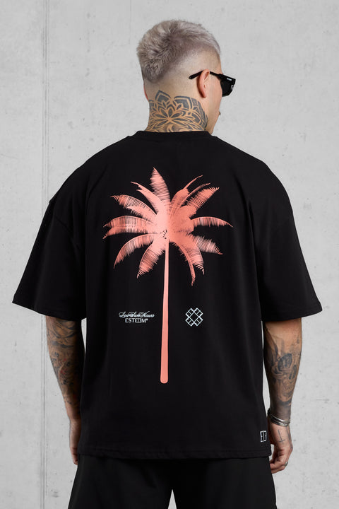 BLACK PALM OVERSIZED TEE 5.0