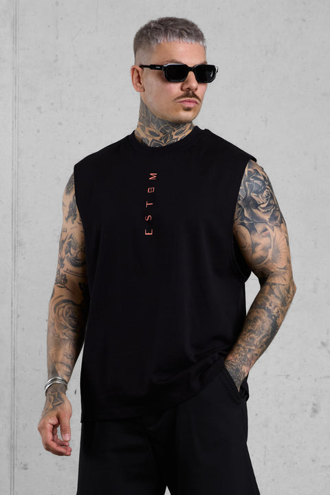 BLACK CORAL VERTICAL OVERSIZED TANK TEE