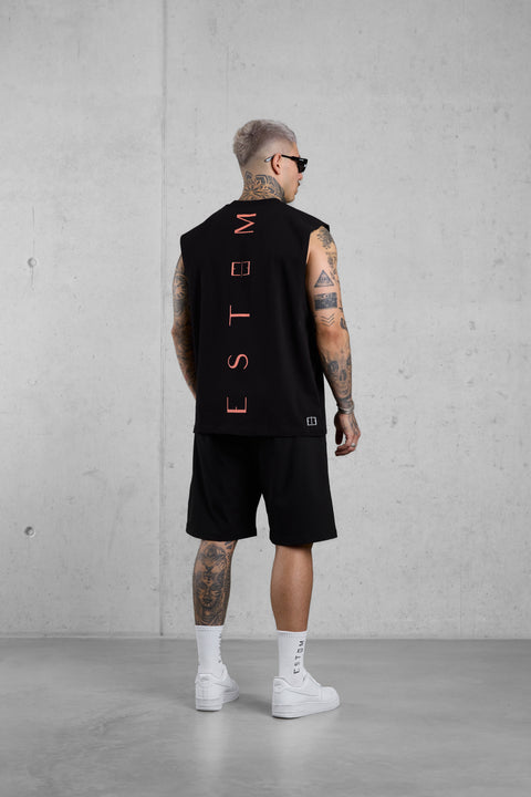 BLACK CORAL VERTICAL OVERSIZED TANK TEE