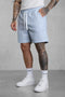 LIGHTBLUE TEXTURED SHORTS