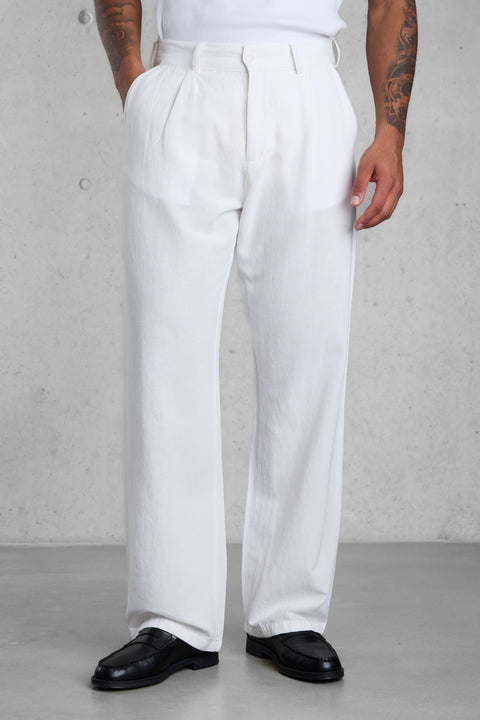 WHITE LINEN PANTS
