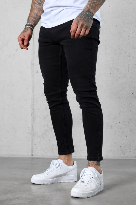 WASHED BLACK BASIC JEANS 3.0