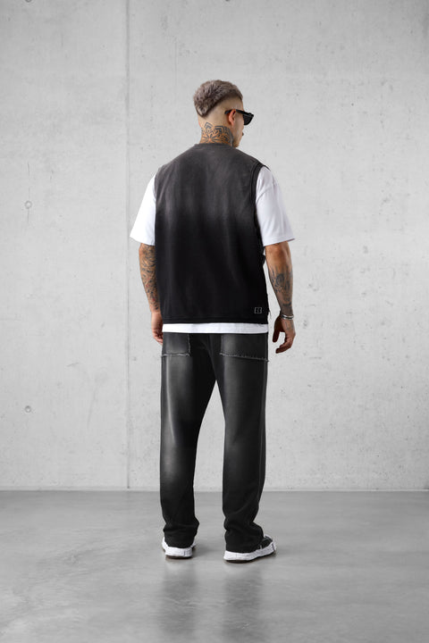 WASHED GREY ICON SWEATVEST