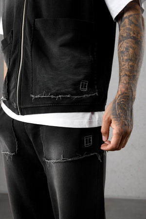WASHED GREY ICON SWEATVEST