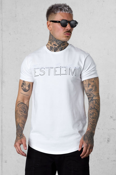 WHITE CHASING COASTLINES TEE