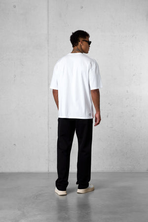 WHITE ICON POCKET OVERSIZED TEE