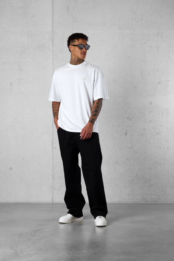 WHITE MIXED COLORS ESSENTIAL OVERSIZED TEE