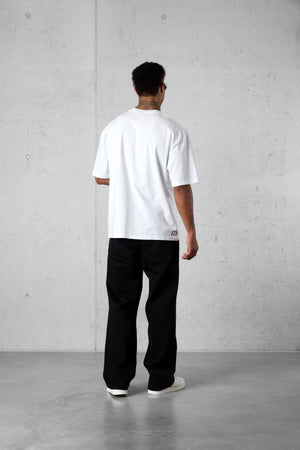 WHITE MIXED COLORS ESSENTIAL OVERSIZED TEE