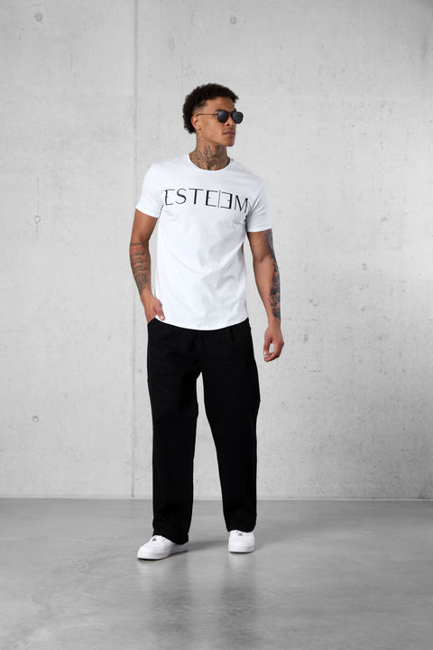WHITE LETTERING TEE